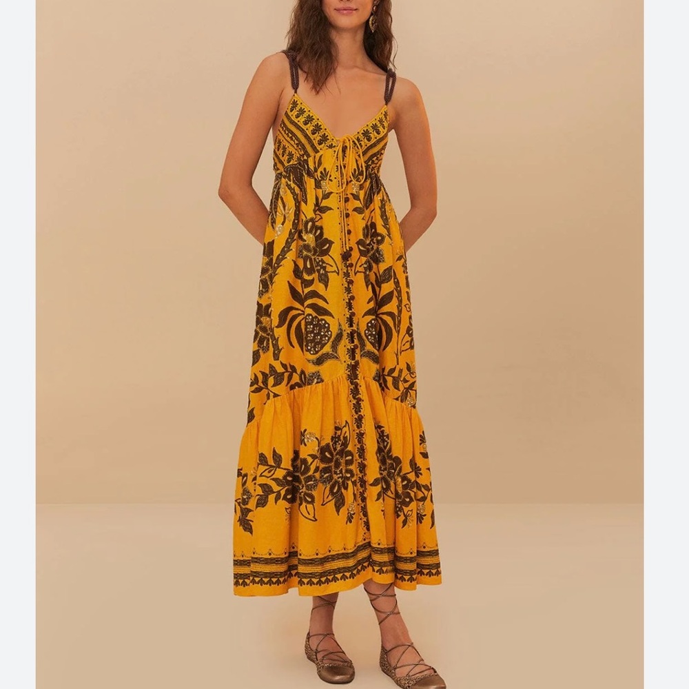 Farm Rio Golden Oasis Dress